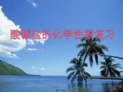 九年级科学酸碱盐的化学性质复习(与“反应”相关文档)共20张PPT