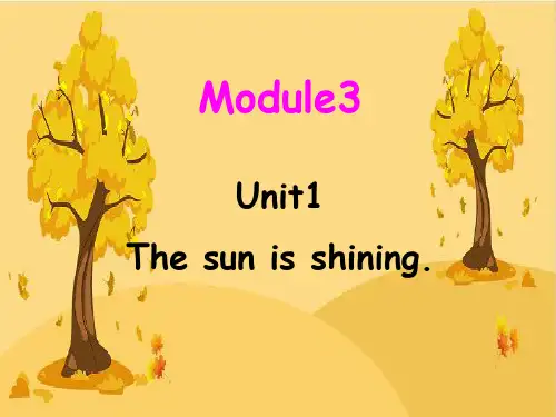 Module 3 Unit 1 The sun is shining(课件)英语六年级下册