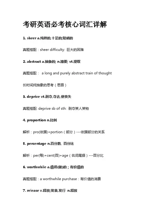 考研英语必考核心词汇详解sheer