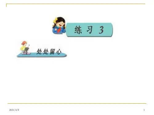 苏教版语文四年级上册练习3PPT课件