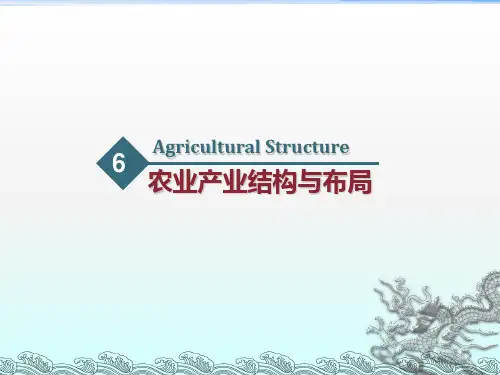 农业产业结构与布局