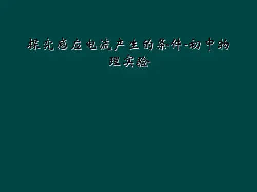 探究感应电流产生的条件-初中物理实验