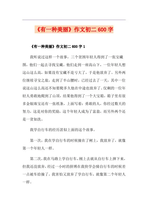 《有一种美丽》作文初二600字