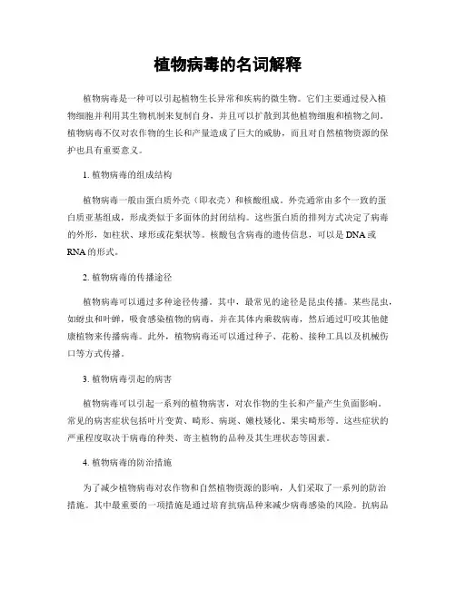 植物病毒的名词解释
