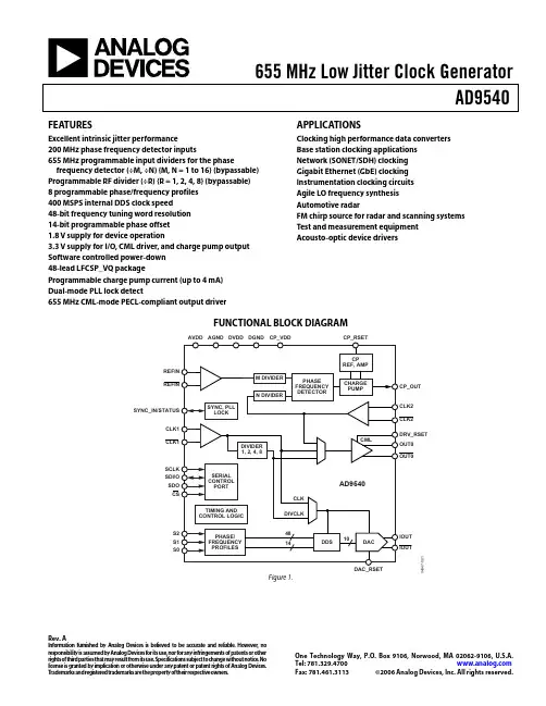 AD9540芯片资料