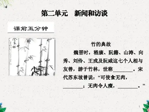高考语文一轮复习课件 《新闻和访谈》ppt