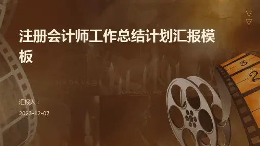 注册会计师工作总结计划汇报模板