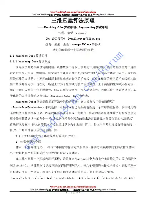 三维重建算法原理