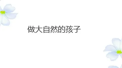 教科版二年级科学上册《做大自然的孩子》课件 (NXPowerLite 副本)