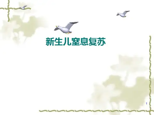 新生儿窒息复苏培训PPT课件
