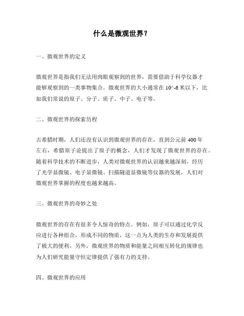 什么是微观世界？