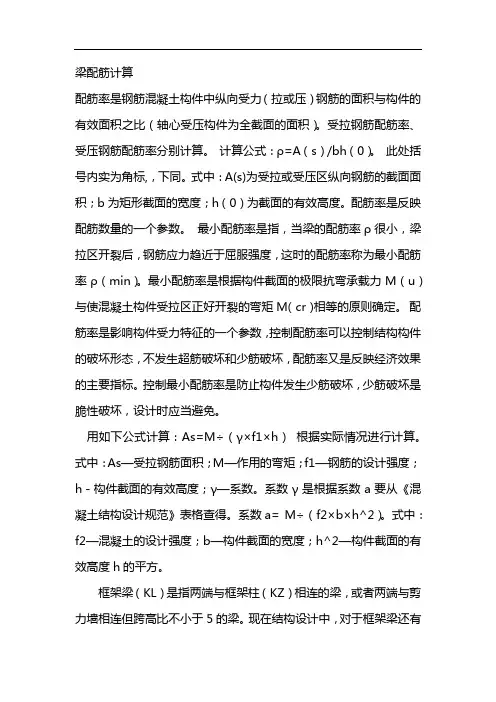 梁配筋计算