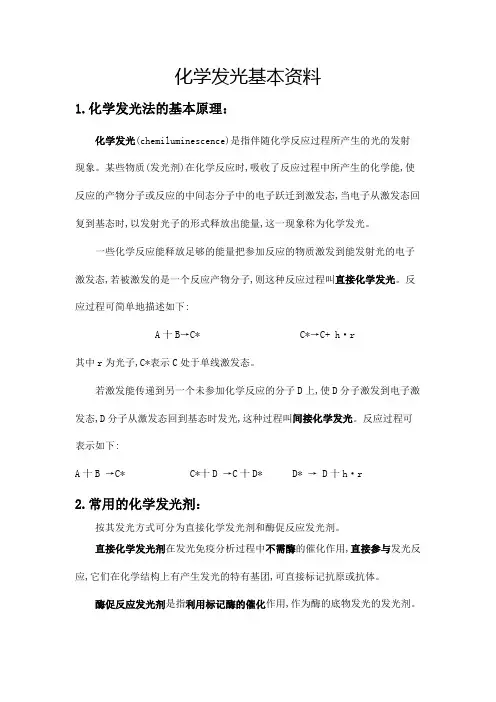 化学发光基本资料