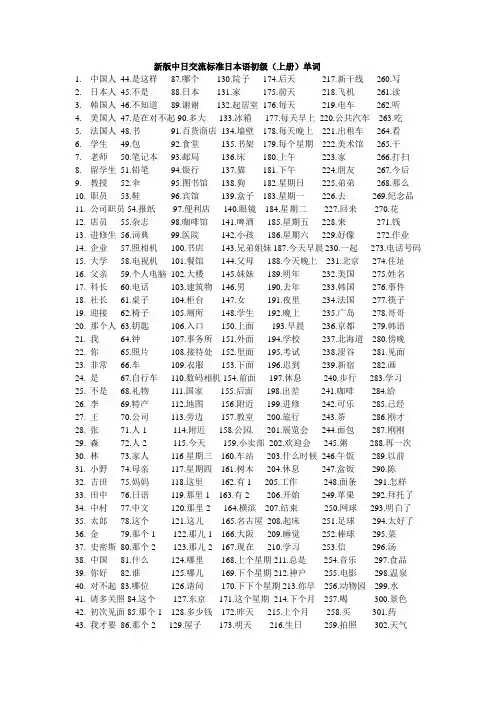 (完整版)新版中日交流标准日本语初级上单词默写