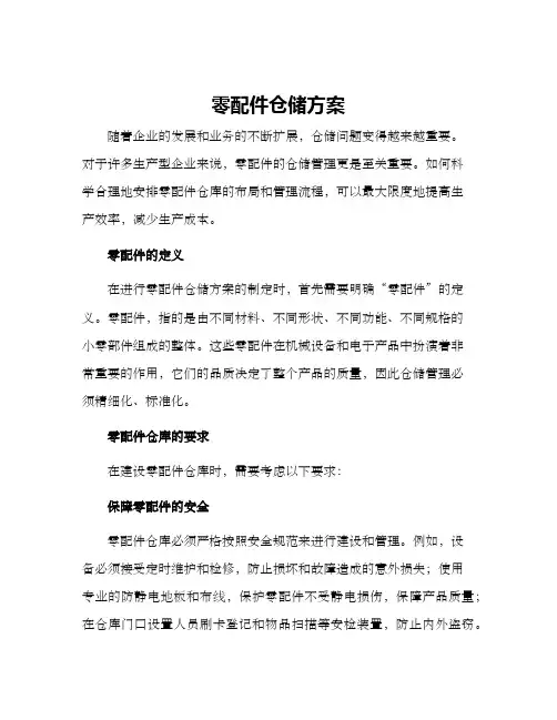 零配件仓储方案