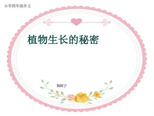 小学四年级作文《植物生长的秘密》500字(共8页PPT)