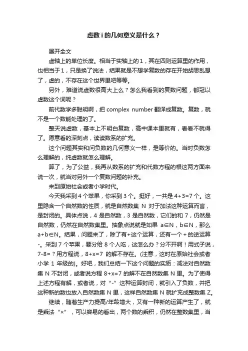 虚数i的几何意义是什么？