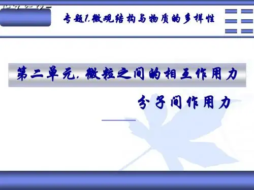 分子间作用力PPT课件 苏教版