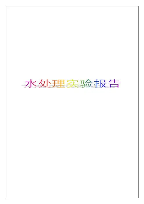 水处理实验报告
