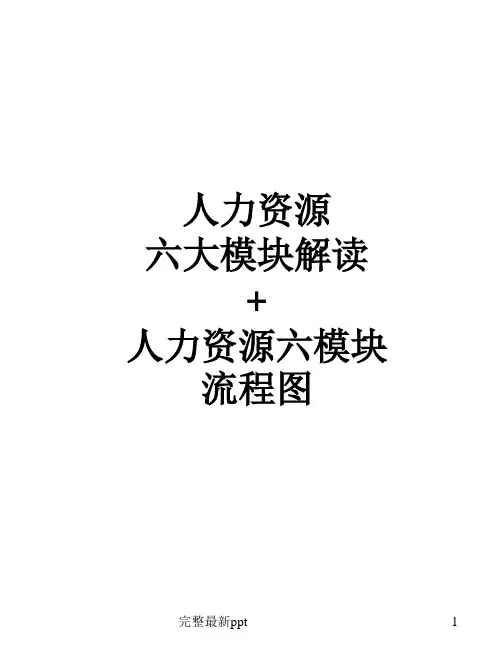 人力资源六大模块解读及流程图-完整版ppt课件