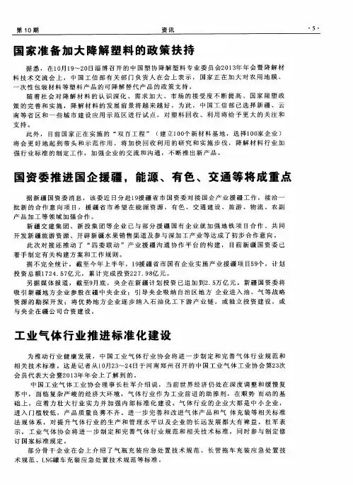 国家准备加大降解塑料的政策扶持