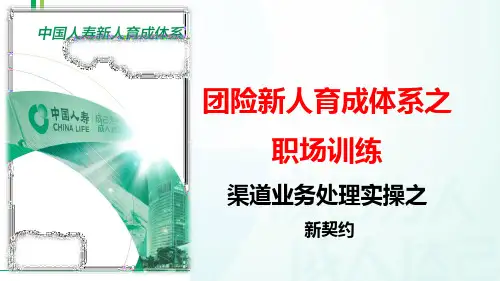 国寿团险渠道业务处理实操之新契约46页