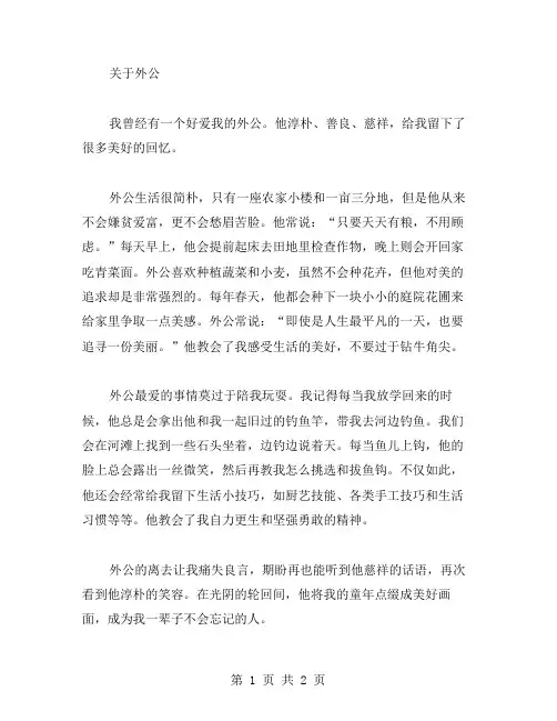 外公话题作文范文