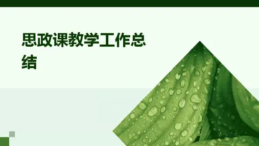 思政课教学工作总结PPT
