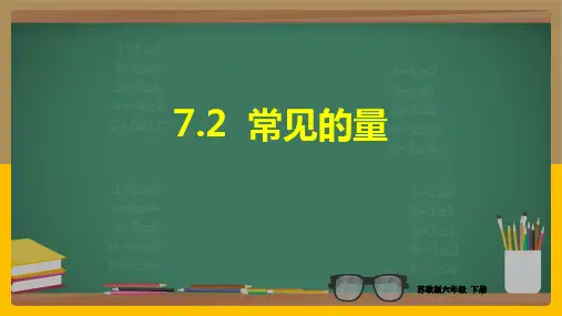 苏教版六年级下册数学 常见的量 课件