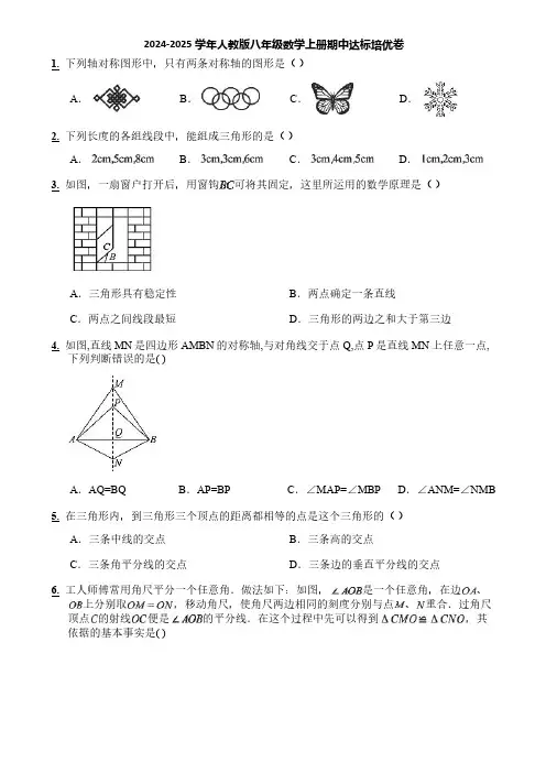 2024-2025学年人教版八年级数学上册期中达标培优卷