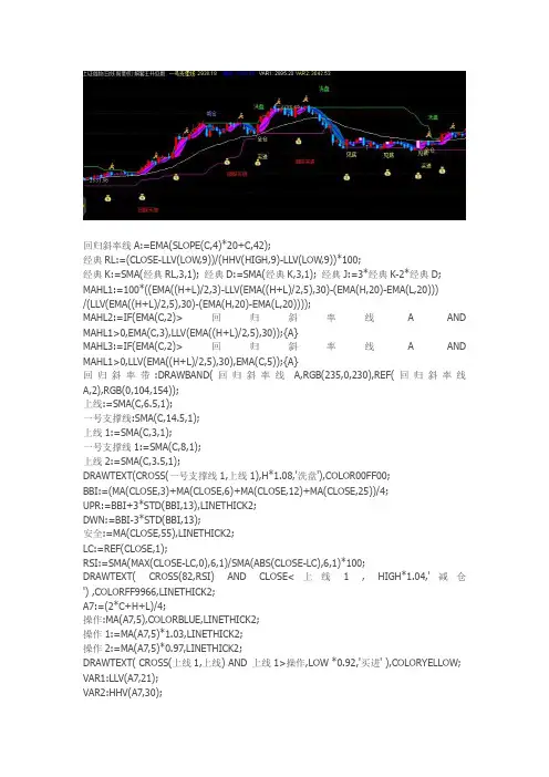 通达信指标公式源码 解套王副图指标