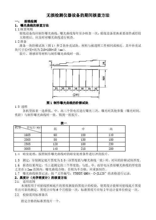 无损检测仪器设备的期间核查方法.docx