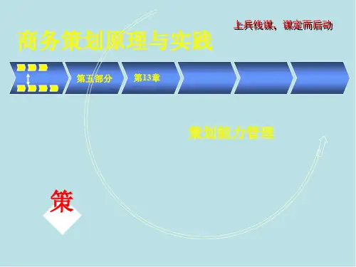 商务策划原理第13章 策划能力管理