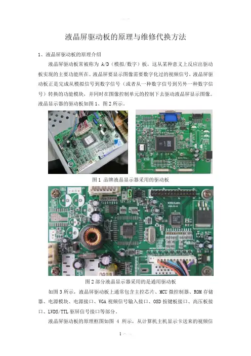 液晶屏驱动板的原理与维修代换方法