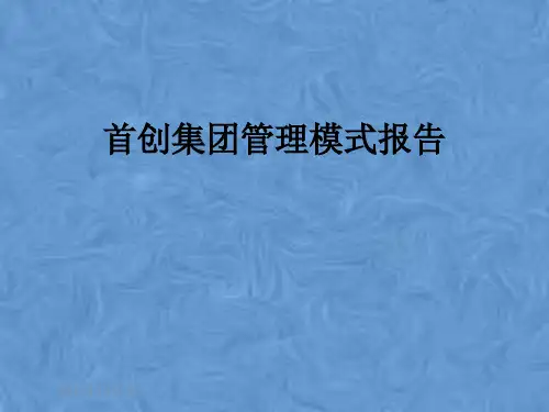 首创集团管理模式报告