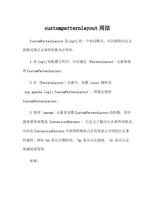 custompatternlayout用法
