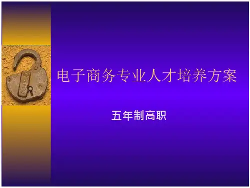 电子商务专业人才培养方案.PPT-