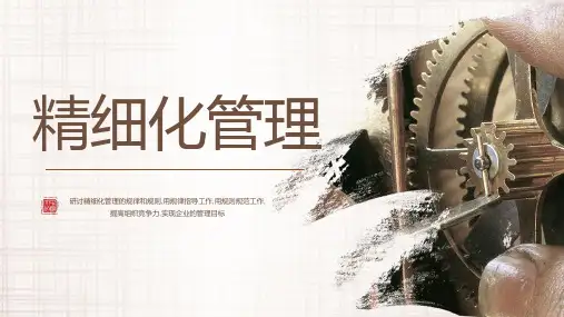 精细化管理PPT课件