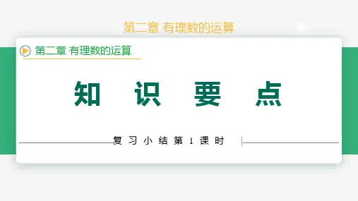 第二章有理数的运算小结复习(第1课时知识要点)(教学课件)-七年级数学上册课件(人教版2024)