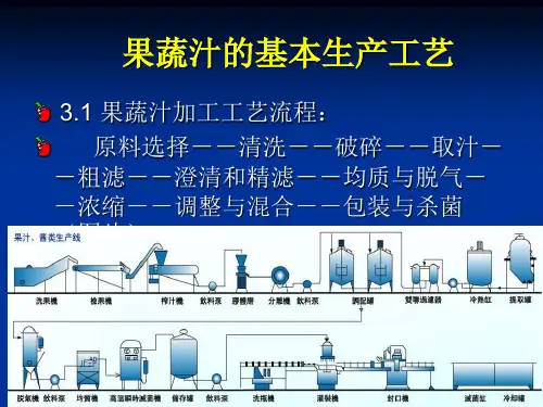 果蔬汁的基本生产工艺解读
