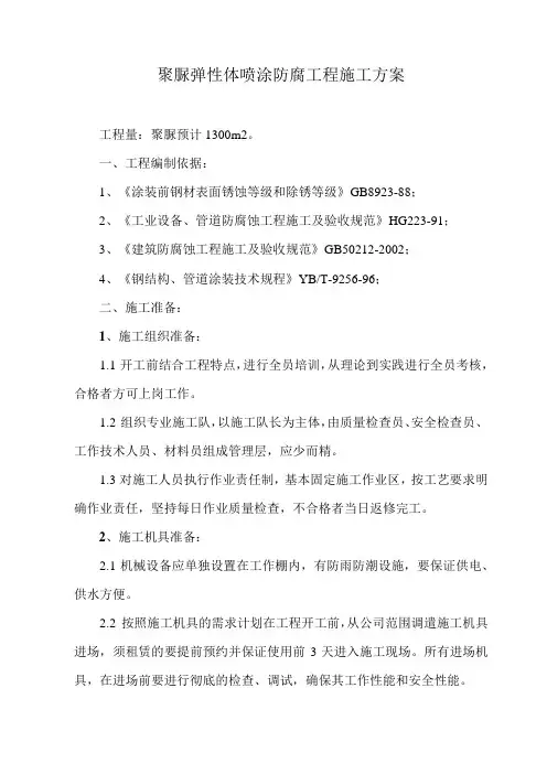 (完整版)喷涂聚脲施工方案