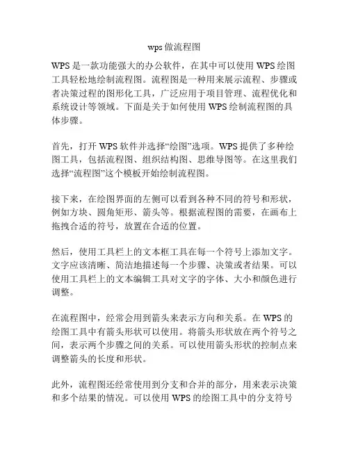 wps做流程图