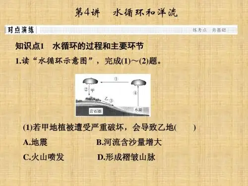 高考地理 专题复习 专题二 自然环境中的物质运动和能量交换 第4讲 水循环和洋流名师精编课件