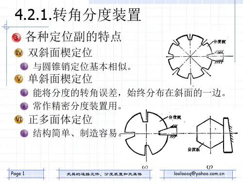 夹具分度装置