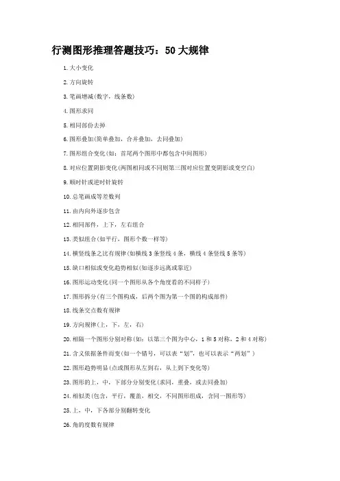行测图形推理答题技巧