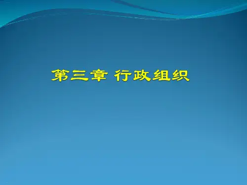 行政组织概述(PPT52页)