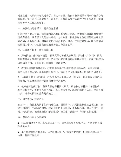 林业站工作总结个人