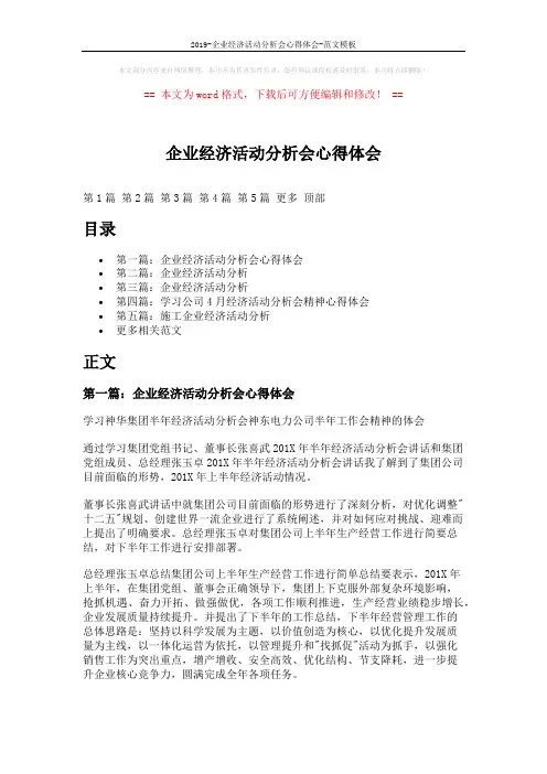 2019-企业经济活动分析会心得体会-范文模板 (15页)