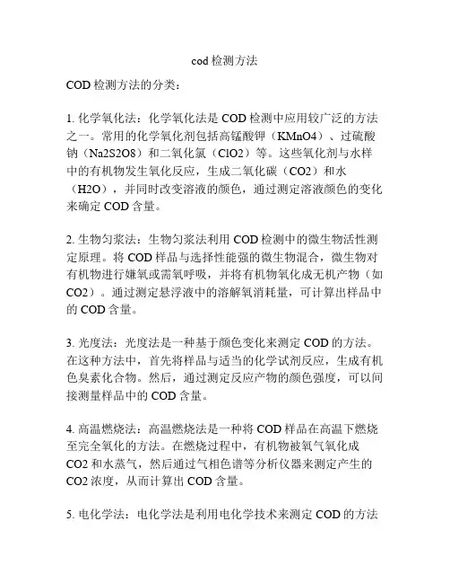 cod检测方法