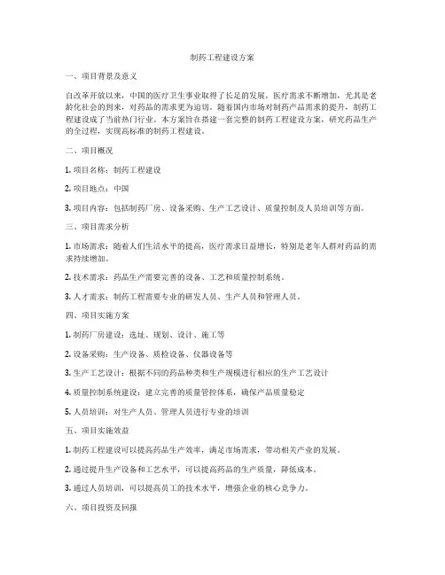 制药工程建设方案